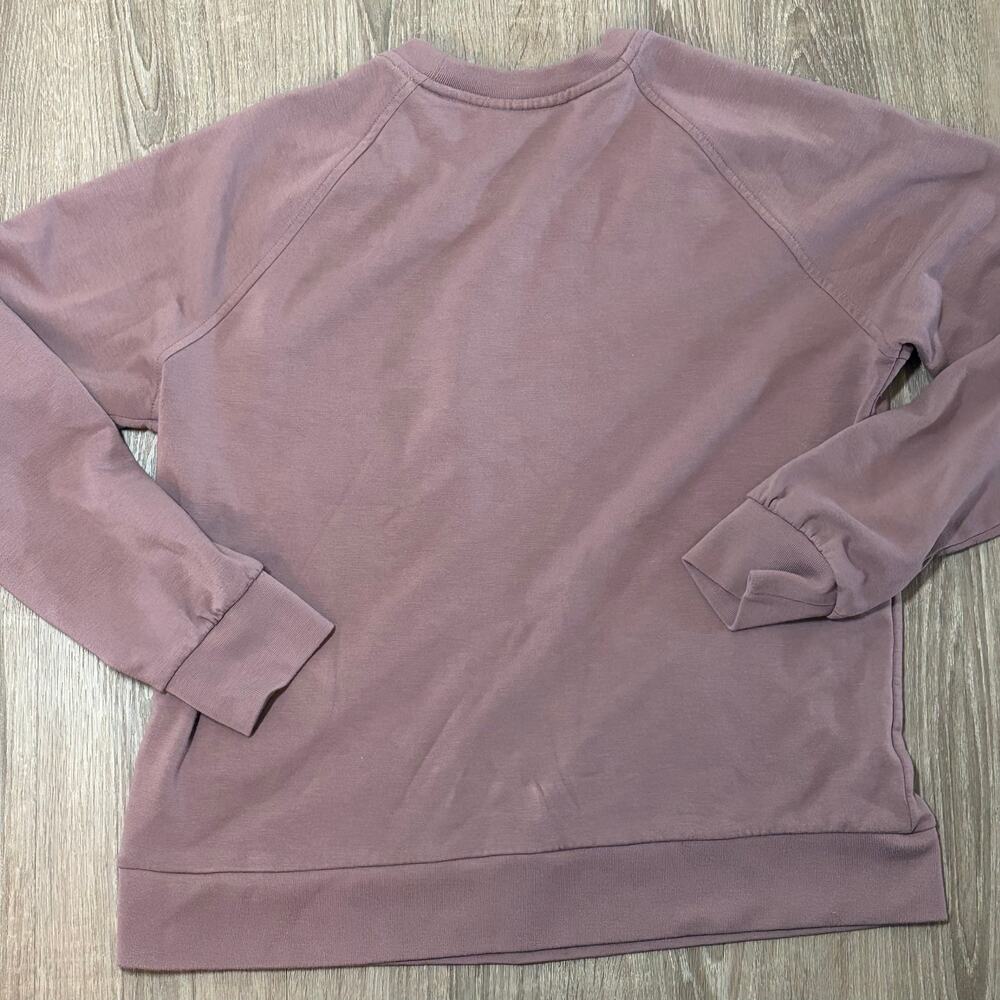 Free Fly Womens Sweatshirt Sz S Bamboo Fleece Crewneck Mauve Purple Pullover - Picture 8 of 9